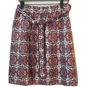 LOFT Pink Floral Tie-Waist Casual Boho Pocket Skirt Women’s Sz Medium